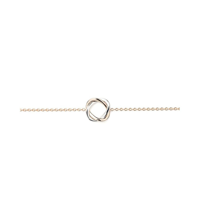 Bracelet chaîne Tresse or blanc or rose