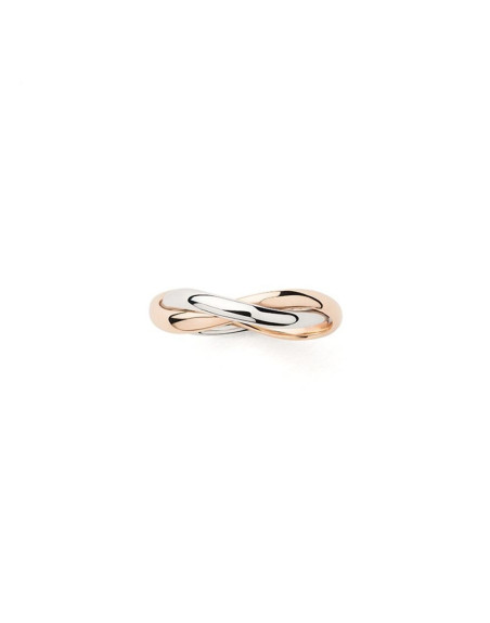 Bague Poiray Tresse PM or blanc et or rose
