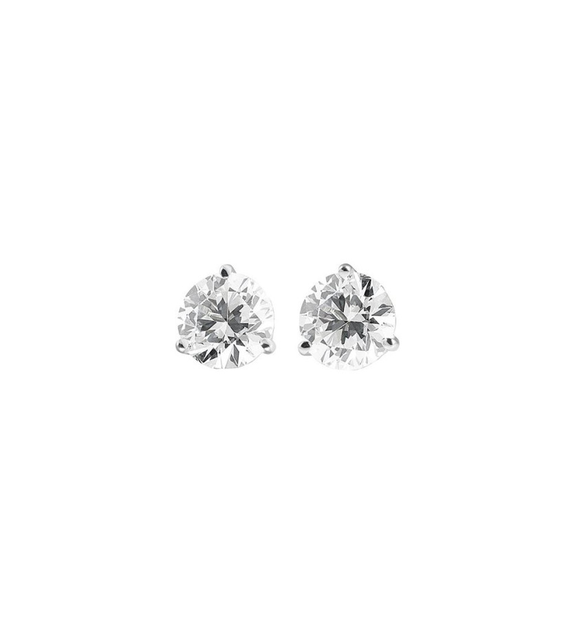 Boucles d'oreille Frojo or blanc diamants