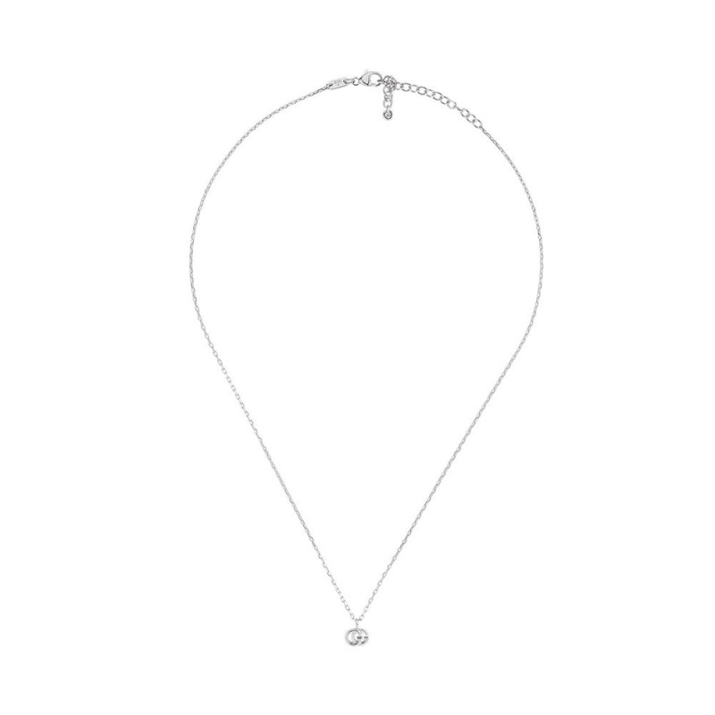 Collier Running G or gris diamant