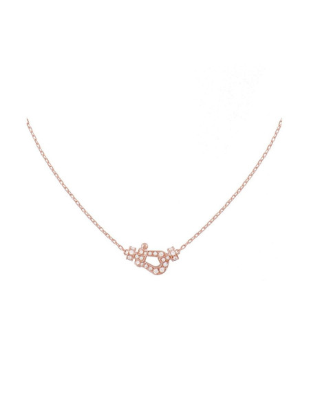 Collier Force 10 PM Or Rose full pavé diamants blancs