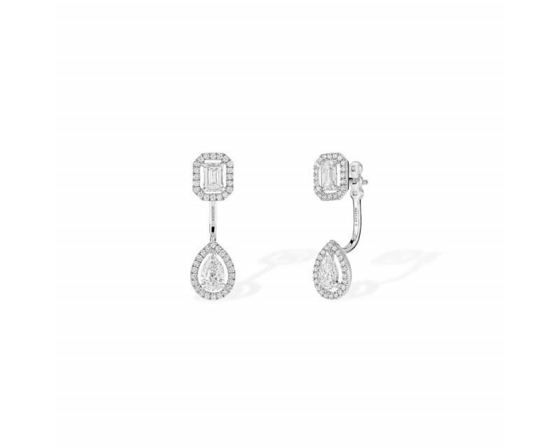 Boucles d'oreille Messika My Twin MM or blanc diamants