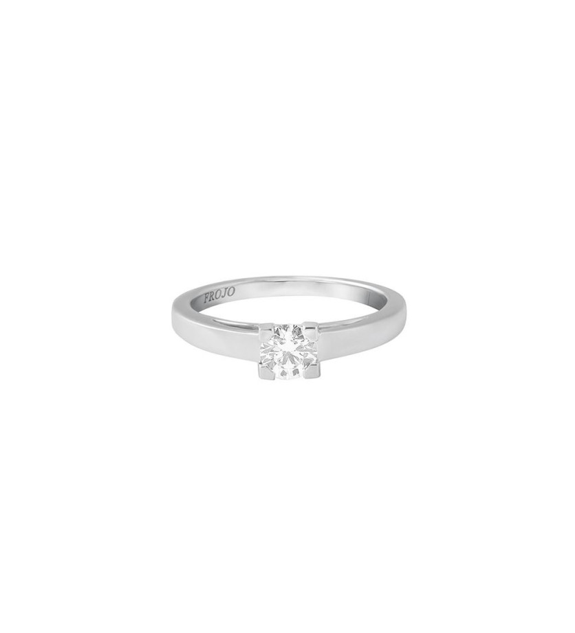 Bague Frojo solitaire or blanc