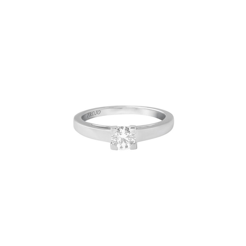 Bague Frojo solitaire or blanc