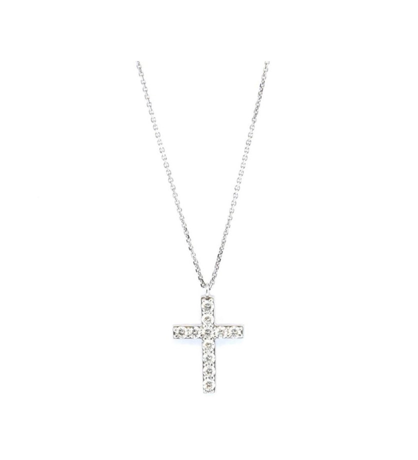 Bracelet Frojo croix diamants or blanc