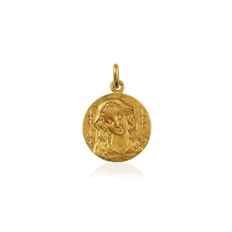 Médaille Arthus Bertrand Vierge au Lys or jaune poli 18mm