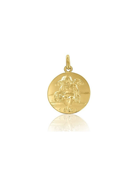 Médaille Ange d'Amiens or jaune 18mm