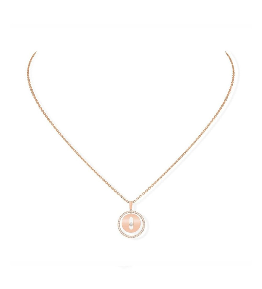 Collier Messika Lucky Move PM Or Rose Diamants
