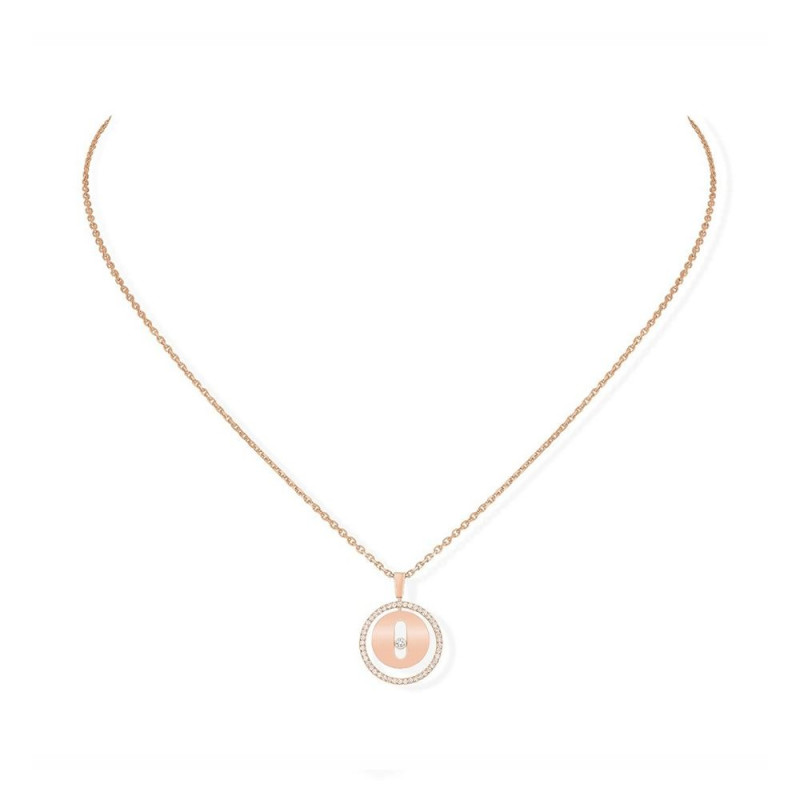 Collier Messika Lucky Move PM Or Rose Diamants
