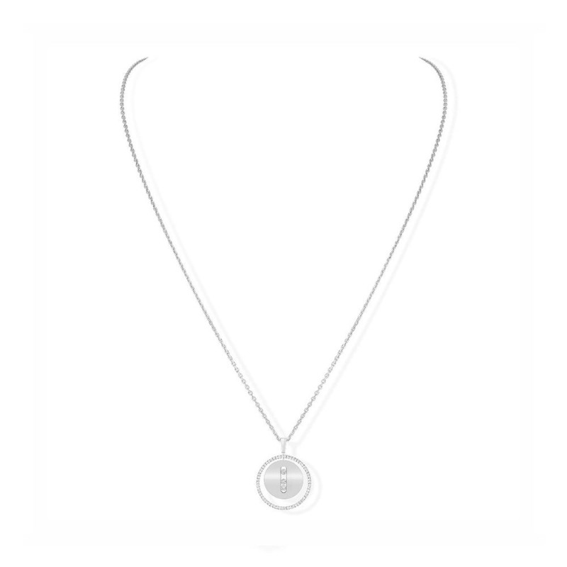 Collier Lucky Move MM Or Blanc Diamants
