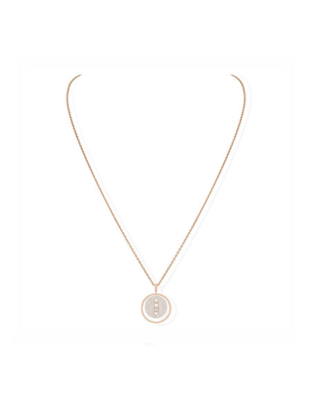 Collier Lucky Move MM Or Rose pavé Diamants
