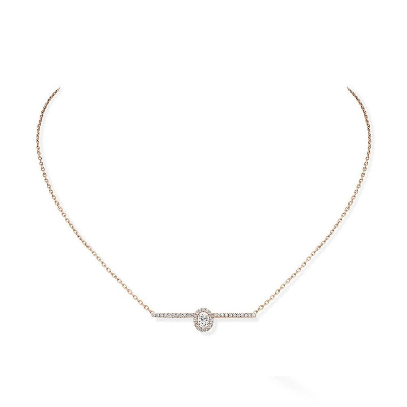 Collier Glam'Azone Or Rose pavé Diamants