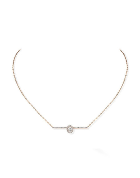 Collier Glam'Azone Or Rose pavé Diamants