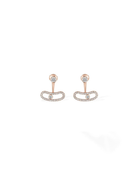 Boucles d'oreilles Messika Move Uno Or Rose Diamants