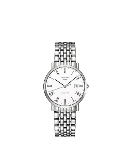 Montre Longines Elegant Collection automatique cadran blanc bracelet acier 37mm