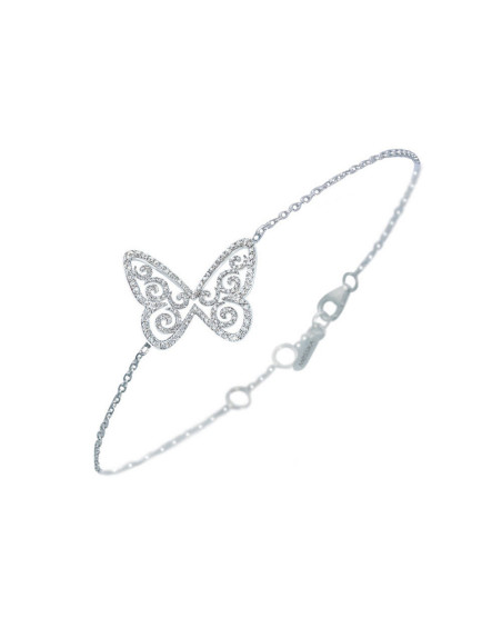 Bracelet Butterfly GM Or blanc Diamants