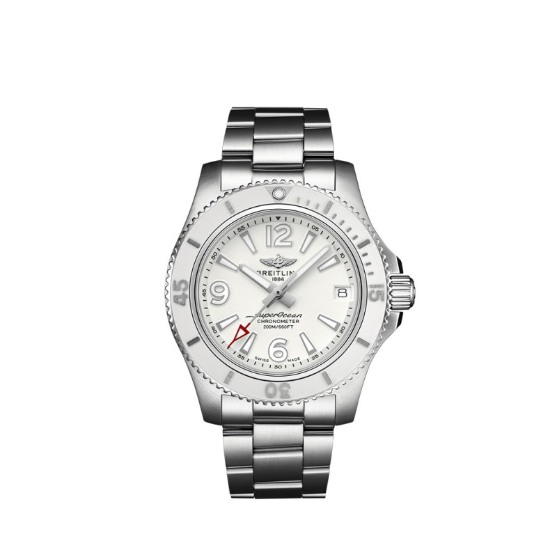 Montre Breitling Superocean Automatic cadran blanc bracelet acier 36mm