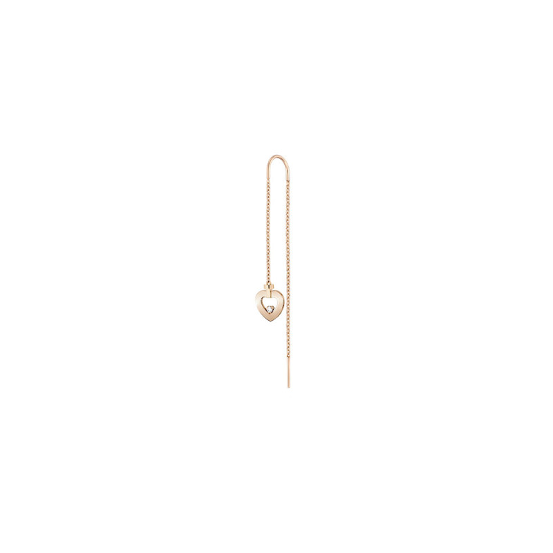 Boucle d'oreille Fred Pretty Woman or rose diamant
