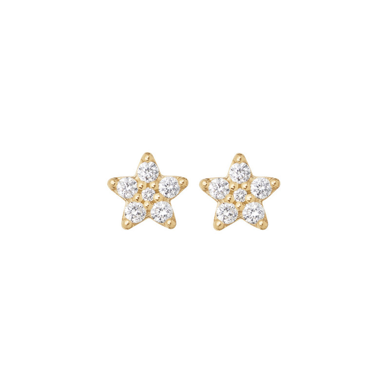 Boucles d'oreille Shooting Stars PM or jaune diamants