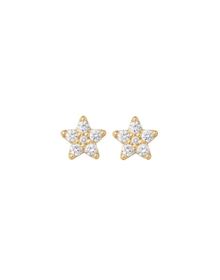 Boucles d'oreille Shooting Stars PM or jaune diamants