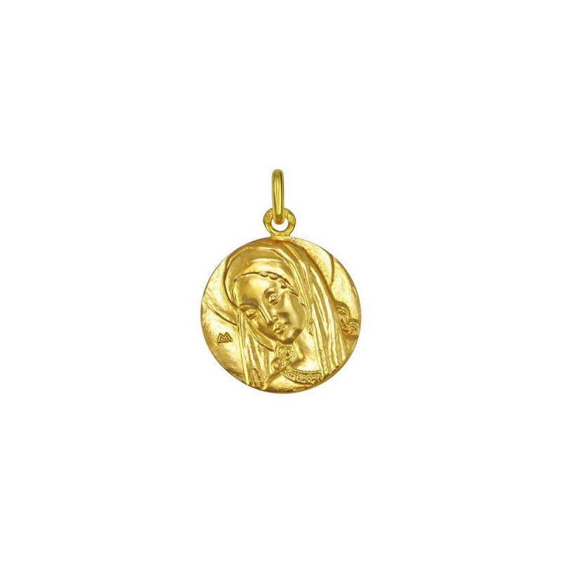 Médaille Arthus Bertrand Vierge Ancilla Domini 21mm or jaune poli