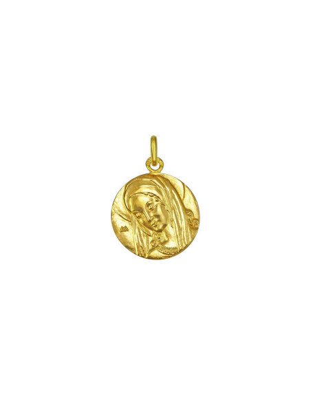 Médaille Vierge Ancilla Domini 21mm or jaune poli