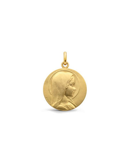 Médaille Vierge Jeune sablée 18mm mince