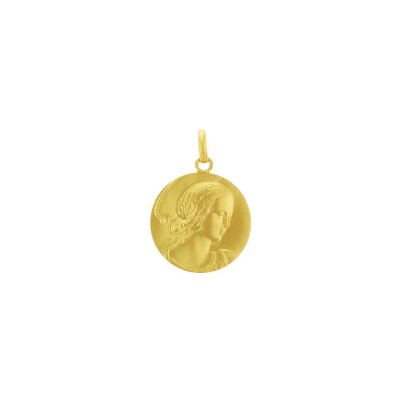 Médaille Arthus Bertrand  Vierge de Raphaël 21mm or jaune sablé