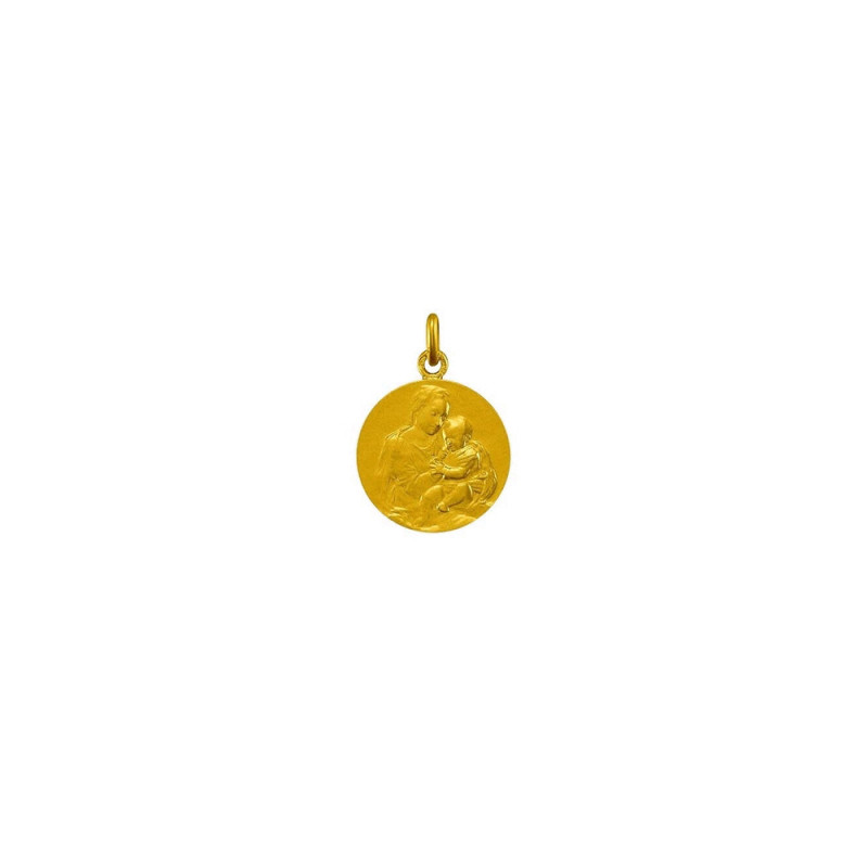 Médaille Arthus Bertrand  Vierge et l'Enfant or jaune 18mm