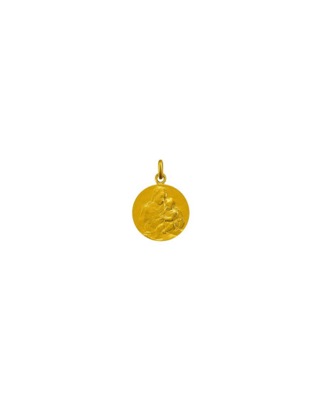Médaille Vierge et l'Enfant or jaune 18mm