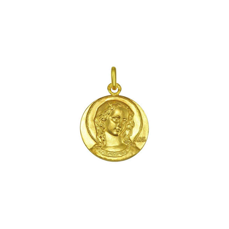 Médaille Arthus Bertrand  Virgo Amabilis 23mm or jaune sablé