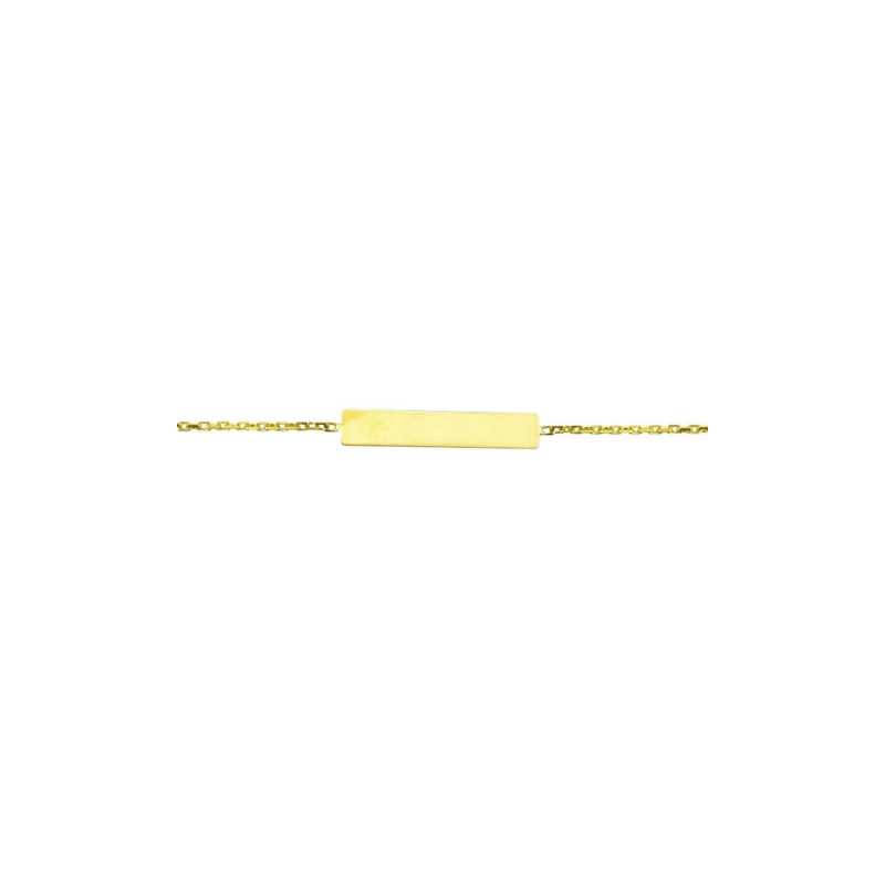 Bracelet Arthus Bertrand  Identité Bébé réglisse or jaune forçat limé