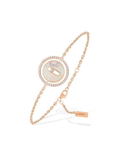 Bracelet Lucky Move PM or rose nacre blanche diamants