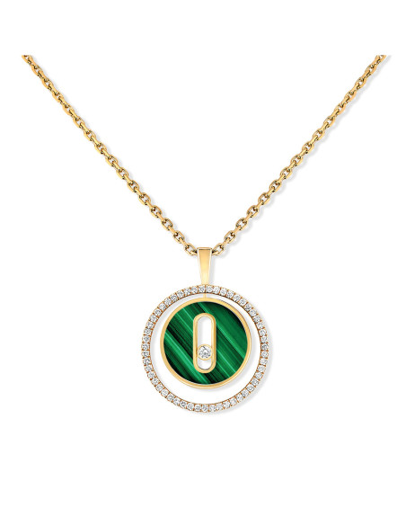 Collier Messika Lucky Move PM or jaune malachite