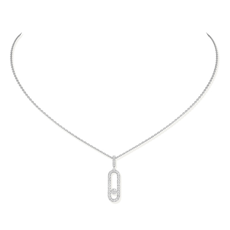 Collier Messika Move Uno or blanc diamants GM