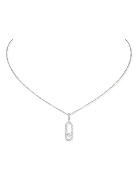 Collier Messika Move Uno or blanc diamants GM