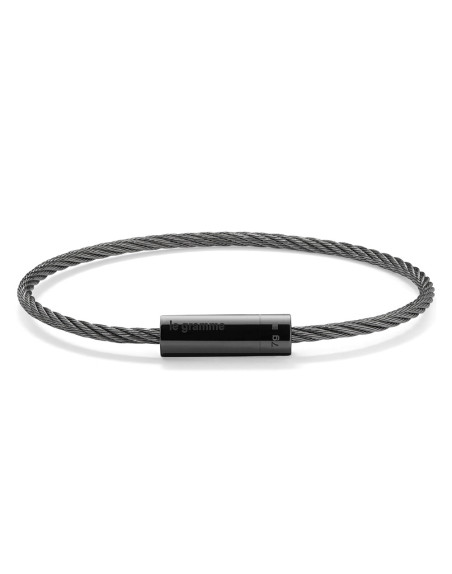 Bracelet Câble Céramique 7 Grammes céramique noire polie