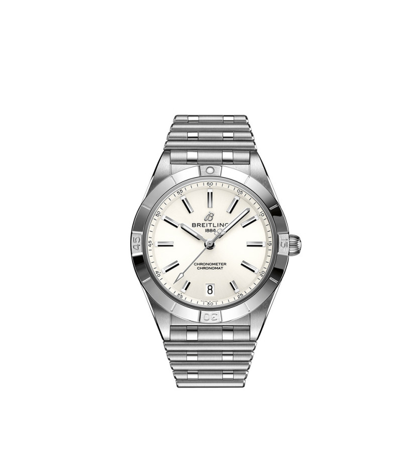 Montre Breitling Chronomat Automatic 36mm cadran blanc bracelet acier