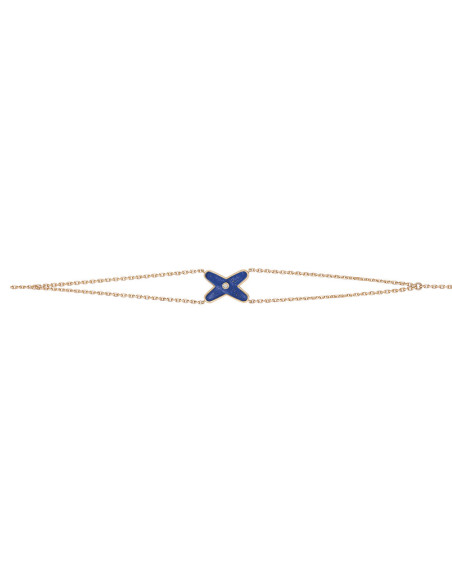Bracelet Chaumet Jeux de Liens or rose diamant lapis lazuli