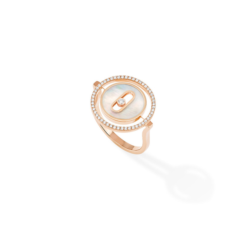 Bague Messika Lucky Move PM Or Rose Nacre Blanche Diamants