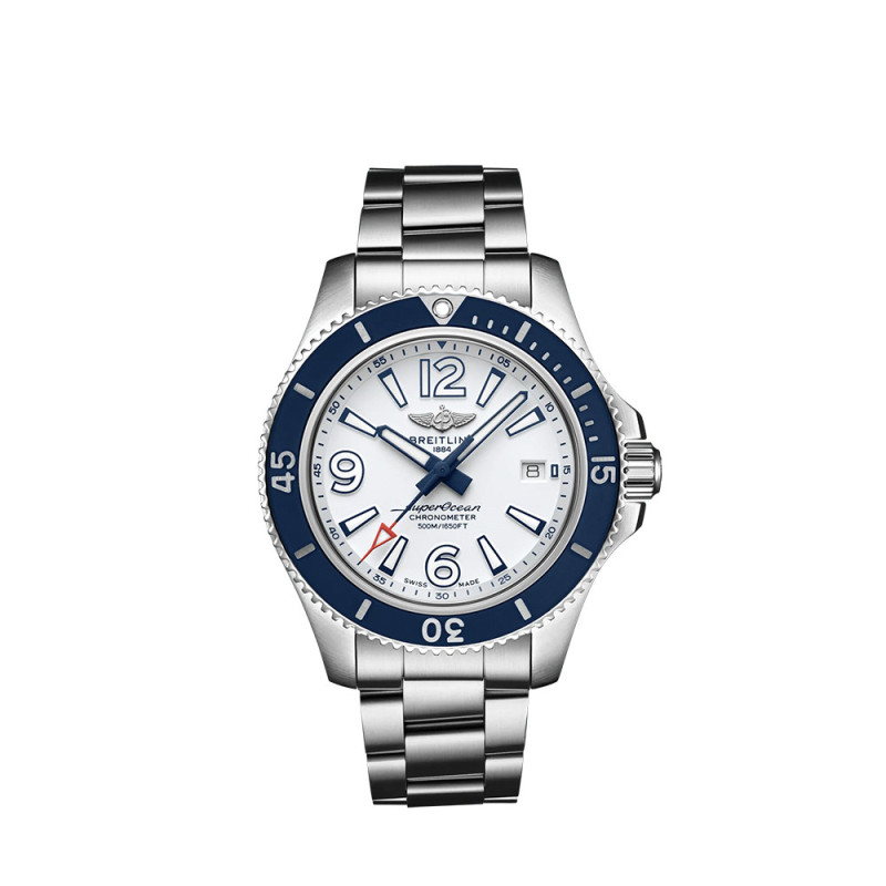 Montre Breitling Superocean automatique cadran blanc bracelet acier 42mm