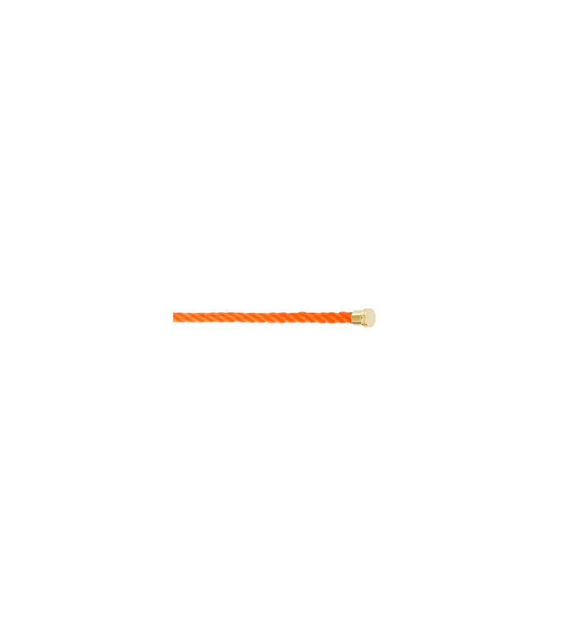 Câble Force 10 MM corderie orange fluo embouts jaunes