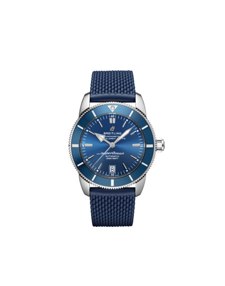 Montre Breitling Superocean Heritage B20 Automatic cadran bleu bracelet caoutchouc bleu 42mm