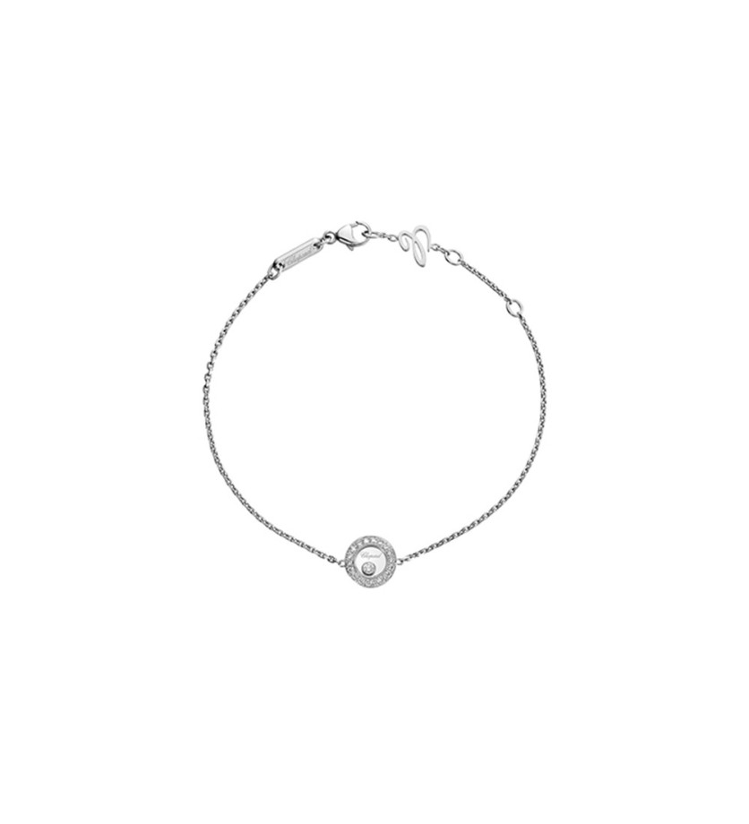Bracelet Chopard Happy Diamonds or blanc diamants diamant mobile
