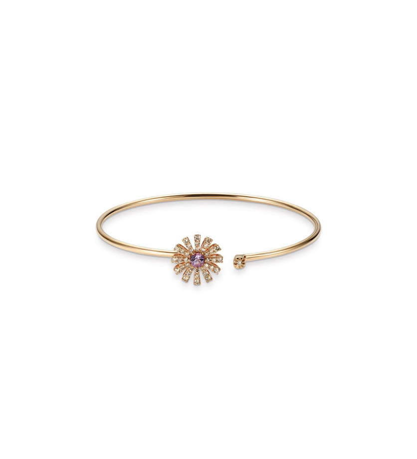 Bracelet Damiani Margherita en or rose diamants et améthyste