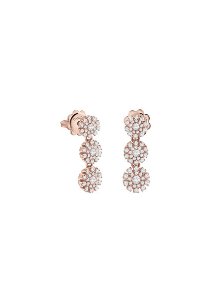 Boucles d'oreilles Damiani Margherita en or rose et diamants