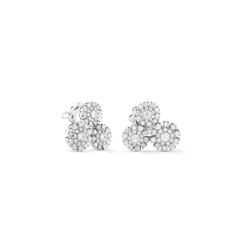 Boucles d'oreilles Damiani Margherita or blanc diamants