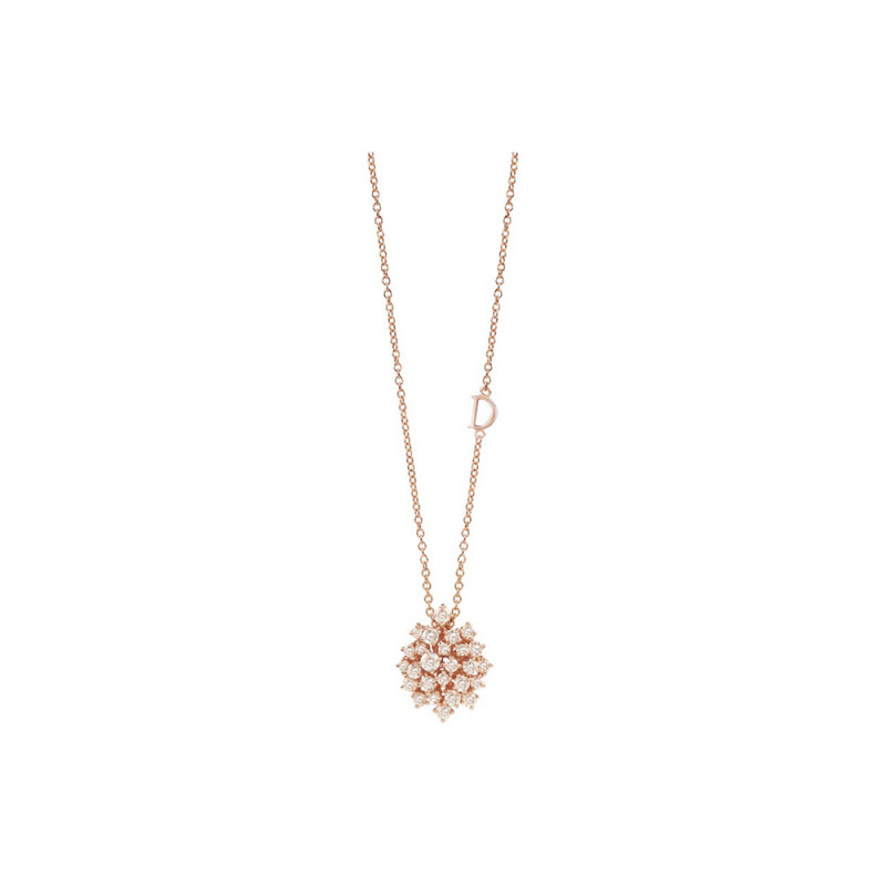 Collier Damiani Mimosa or rose diamants