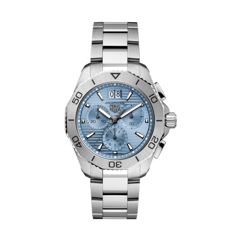 TAG Heuer Aquaracer professional 200 Date à quartz boitier en acier, cadran bleu, bracelet en acier, 40 mm