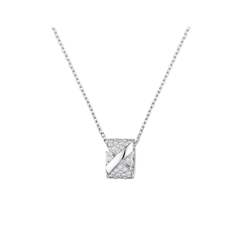 Collier Chaumet Liens Evidence or blanc full pavé diamants